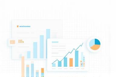 Analytics charts representing reporting features.